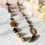  ◇ブラック✴︎ブラウンのロングネックレス