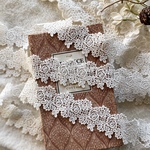 1m 綺麗 薔薇 花 フラワー ケミカルレース ブレード 白 BK211203 ハンドメイド 手芸 素材 DIY