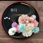 ミルキーカラー成人式和装振袖髪飾り