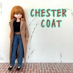《受注製作》リカちゃん  チェスターコート（キャメル） 着せ替え服 ブライス