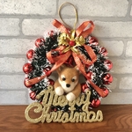 柴犬ちゃん クリスマスリース 羊毛フェルト