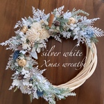  White  silverクリスマスリース３０㎝