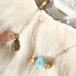♡Holidayサプライズ♡❁Larimar earth necklace 14kgf❁　可愛いラリマーの一粒ネックレス