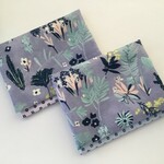 サボテンとお花模様のふた付ポケットティッシュケース　ボニータ
