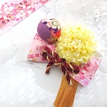 2022正月飾り 小サイズ チョーカー ネックドレス 小型犬 ペット アクセサリー ピンク お祝い おしゃれ 飾り