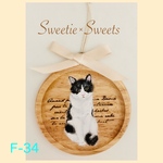  【送料無料】F-34🐾通年使える猫ちゃんオーナメント/白黒猫/ハチワレ
