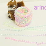 523★ゆめかわフラッグ★素材糸10g☆手染め糸★変わり糸★オリジナル★ラッピング糸☆arinco