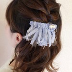 春風♡オーガンジーとデニムのフェミニンバレッタ

