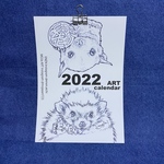 【数量限定】2022年 フクモモ&ハリネズミ  ARTカレンダー