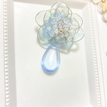 ワイヤーフラワーブローチ