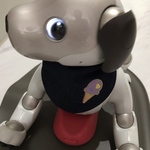 aiboちゃんデニムバンダナ　裏無地　アップリケ付き