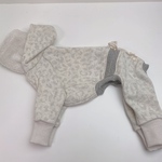 イタグレS フロッキーレオパードスウェット ロンパース 犬服