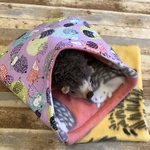 ハリネズミ寝袋　パープル系　中敷1セット
