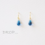 d366-G29 限定カラー●チェコドロップのピアス／カプリブルー