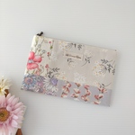 (12/18 New)lace flower patchwork・クリーム・大人可愛いマルチなフラットポーチ
