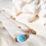 ♡Holiday サプライズ♡❁Sea fruit necklace 14kgf❁　可愛いハイクラスラリマー