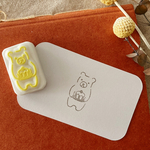 ケーキ食べよう＊くまさん消しゴムはんこ