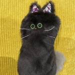 保護猫チャリティぬいぐるみ【焦茶】