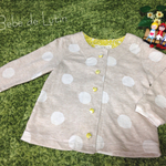 シンプルカーディガン ドット柄 size80