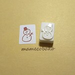 《再販》雪だるまさん：消しゴムはんこ。