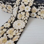 〖50cm〗インド刺繍リボン <商品No.287 ブラック> 
