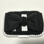 ウエットシートのふた⭐️︎ビタット ストライプ×黒リボン