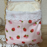 『オーダー』ふわふわストロベリー🍓冬布団❄️(ハムスター/小動物用)