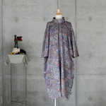着物リメイク　フレアー袖のワンピース/辻が花/ フリーサイズ　kimono