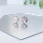ピアス °+.*♡bouquet °+.*♡薄桃( スタッドピアス サージカルステンレス 樹脂ピアス ノンホールピアス ) パーツ変更可 小粒