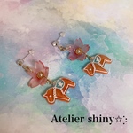 お馬さんと桜のピアス