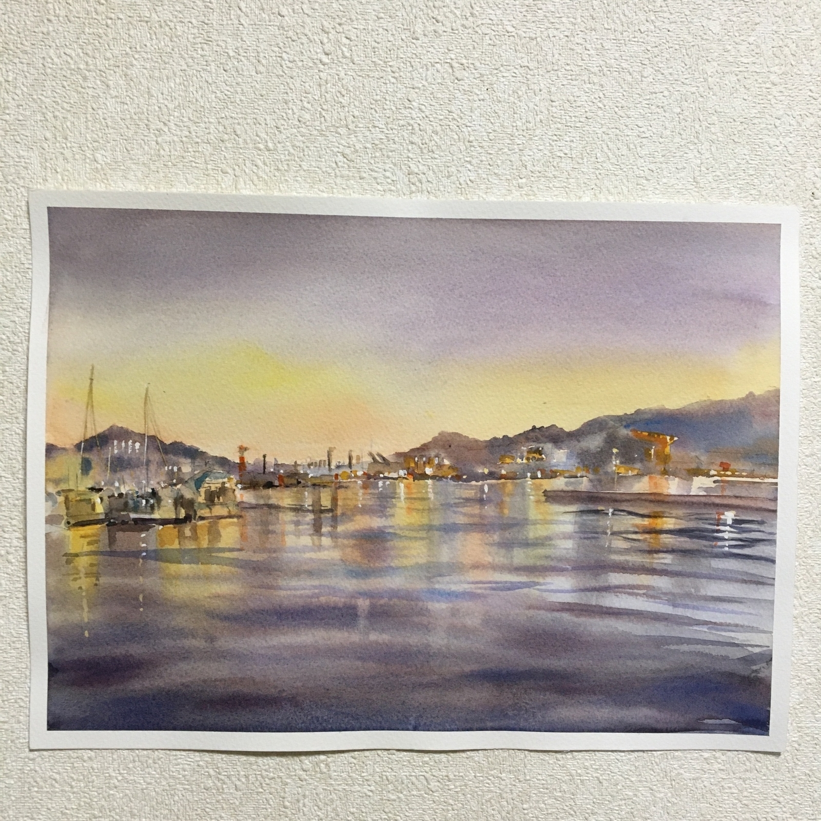 水彩画 横浜風景
