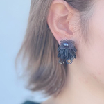 New✨モードな装い　Ray 黒　イヤリング(ピアス)3200円