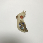オカメインコのブローチ