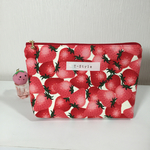 いちご いっぱい柄 ポーチ