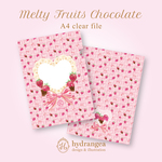 ★おひとり様1点限り・訳ありお値下げ★【Melty Fruits Chocolate】A4クリアファイル