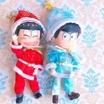 🎄❤️💙キラキラ雪柄サンタコート⭐︎オビツ11ねんどろいどどーる兼用