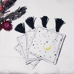 nons タッセル付きコースター 4枚セット【お月様】