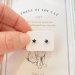 黒　星ピアス