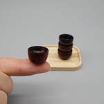1:12 ミニチュア食器セット 木製うつわ お椀