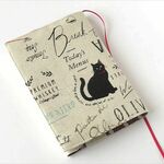 文庫本ブックカバー　キッチンの猫