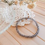 天然石のブレスレット ～スモーキークォーツ(32面カット)～ サイズ15.5cm