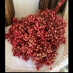 ペッパーベリーアレンジ加工❣️レッドふんわりゴールド加工小分け❣️ハンドメイド花材カラードライフラワー