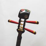 かんざし「三味線」漆黒１６９（紗綾）紅白菊