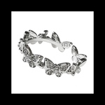 再販 silver925【BBbutterfly_kira RING】シルバー 蝶 バタフライシンプル ユニセックス  ゴシック 病みかわいい ヴィンテージ  アンティーク パンク キラキラ ストーン