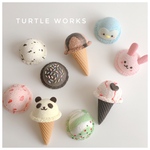 [hitom4290様オーダー品] 粘土のビックサイズアイス＆フェルトケーキ