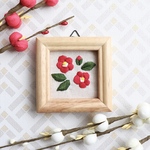再販🌟刺繍ミニフレーム＊椿