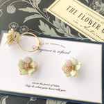 くすみ系シャーベットカラー重なるお花ピアス/イヤリング