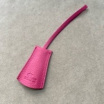 Italian shrink leather Bell型keyチャーム