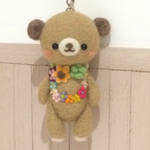 m様オーダー品☆お花ネックレスくまさん