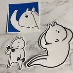あごうさぎステッカー 3種類セット